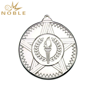 New Design Metal Silver Torch Medal