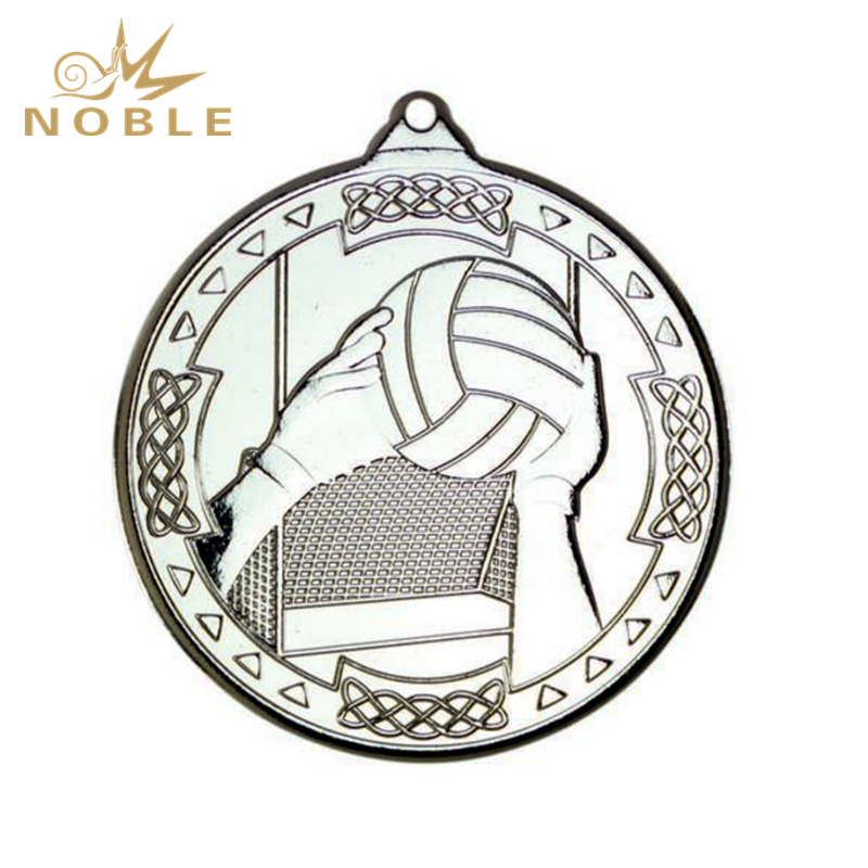 New Design Metal Silver Volleyball Medal