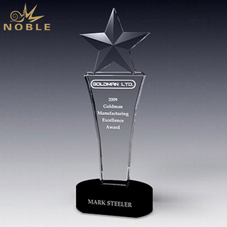 Top Crystal Star Trophy With Black Base