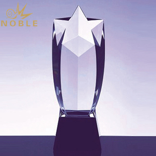 Blank K9 Pillar Crystal Shooting Star Award
