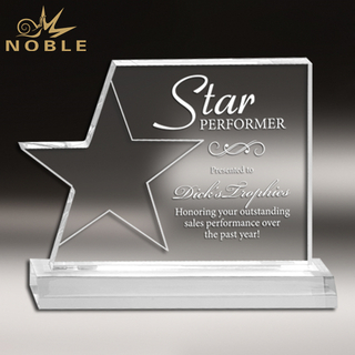 Acrylic Clear Star Page Trophy Award