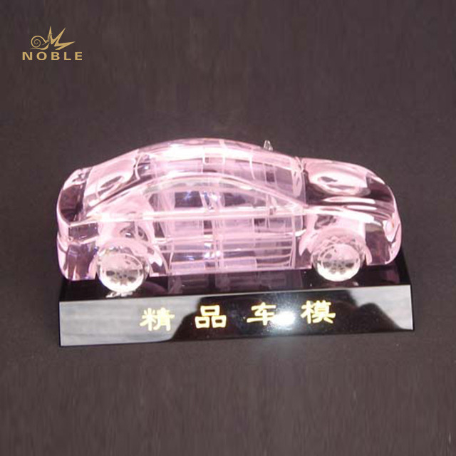Pink Colored Crystal Car Model