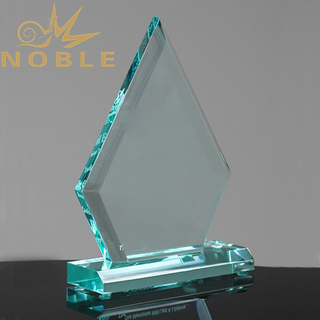 Beveled Jade Acrylic Diamond Trophy