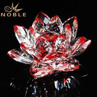 Red Crystal Lotus For Wedding Gifts