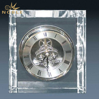 Noble Rectangular Blank Custom Crystal Clock Award