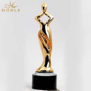 Resin Award Trophy With Round Crystal Base