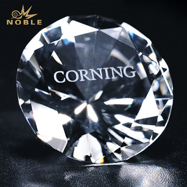 Custom Engraved Crystal Diamond Paperweight