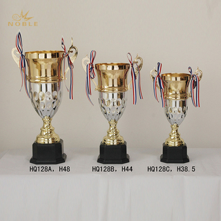 Metal Color Award Sports Trophy Cup with Black Base