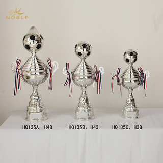 Silver Football Sports Trophy Cup 