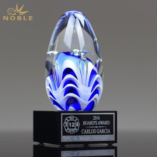 Azure Flutter Art Glass