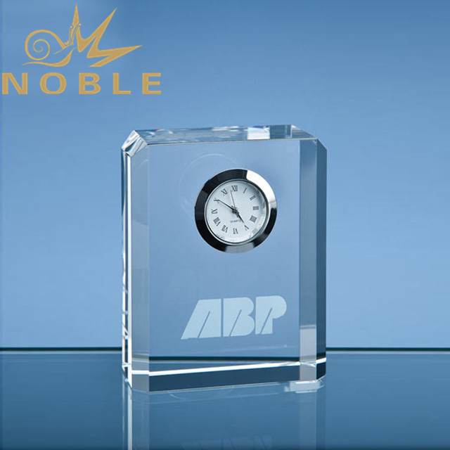 11---2A-MCM002 Personalised-Printed--Optical-Crystal-Clock 80 x 65mm