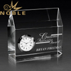Optical Crystal House with Silver Clock
