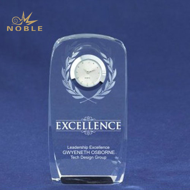 5---2A-BDV005 Crystal Award Clock - Laurels (3)