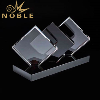 Crystal And Black Squares Crystal Corporate Trophy