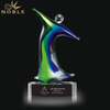 Monza Award Art Hand Blown Glass Trophy 