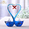 Art Glass Hand Blown Glass Swan As Wedding Gift