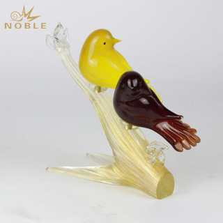 Two Birds Art Glass Sculpture