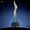 Unique Design Liuli Trophy with Crystal Base