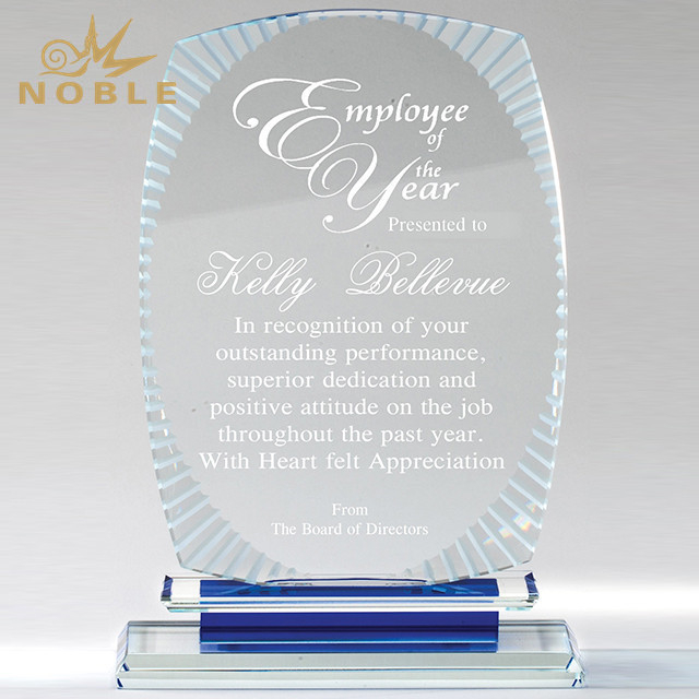 New Blue Crystal Corporate Trophy