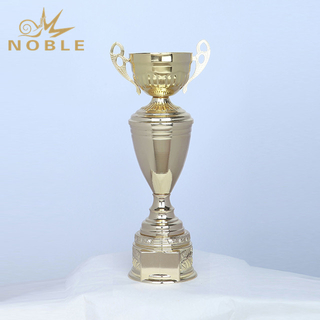 Big Metal Trophy Cup with Gold Base