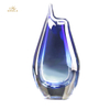 Hand Blown Volcano Vase Blue