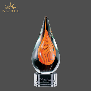 Orange Cream Art Glass Award