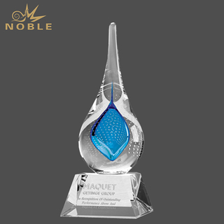 Blue Bubble Blast Art Glass Award