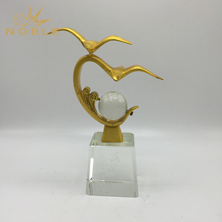 Decorative Gold Globe Metal Trophy