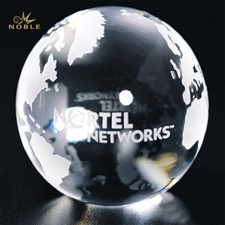 3D Laser Engraved Custom Crystal Globe Ball
