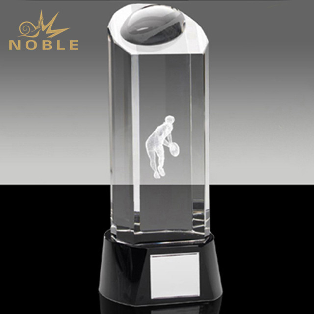 Custom Laser Engraved Crystal Rugby Award