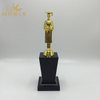 Decorative Metal Graduate Statue Trophy with Wooden Base