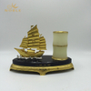 Desktop Gifts Metal Ship Pen Holder 