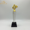 Chinese Character Metal Gold Chicken Figurine Trophy