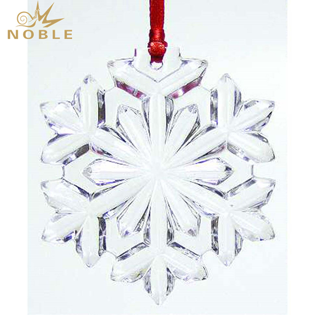 Blank Snowflower Crystal Ornament with String
