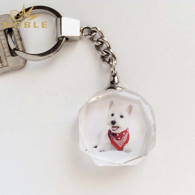 Beautiful Cheap Color Printing Crystal Custom Keychain