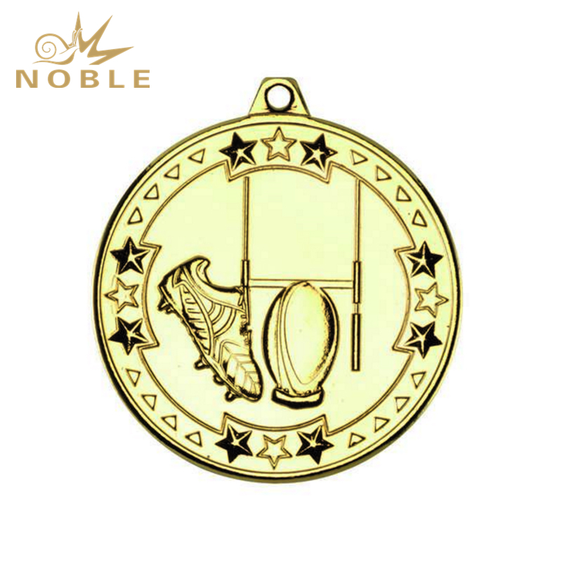 Metal Gold Rugby Medal