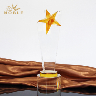 Gold Star Award Glaze Star Trophy