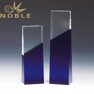 Blue Crystal Wedge Trophy 