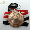 Football Metal Medal With Three Colors Ribbon