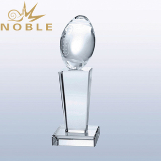 Sports Award Crystal Football Trophy 