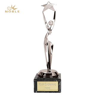 Silver Victory Star Figure Trophy