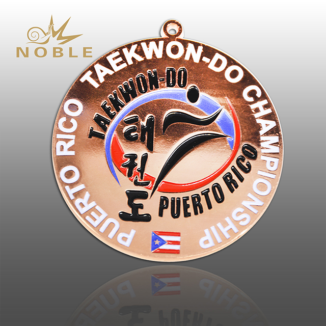 Custom Taekwondo Bronze Metal Medal