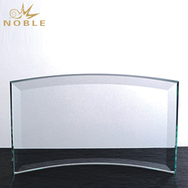Custom Curved Glass Plaque Award