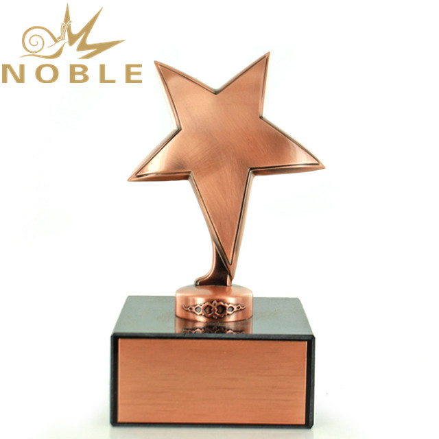 Bright Die Cast Metal Polished Bronze Star Trophy