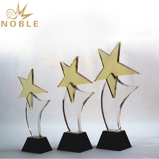 Column Crystal Star Trophy in Stock
