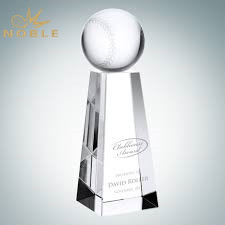 2019 New Design Sports Crystal Baseball Trophy