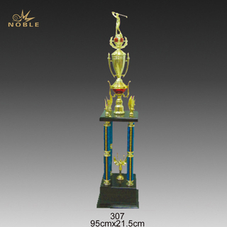 Golf Figurine Large Column Godness Metal Sports Cup 