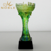 Noble Colorful Hand Blown Glass Trophy