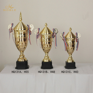 Gold Silver Mixed Award Sports Trophy Cup on Black Base
