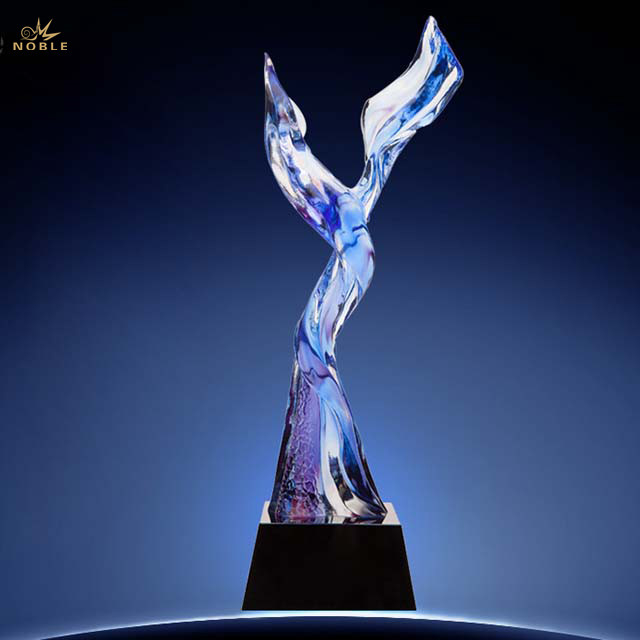 Blue Colored Liuli Dance Trophy 